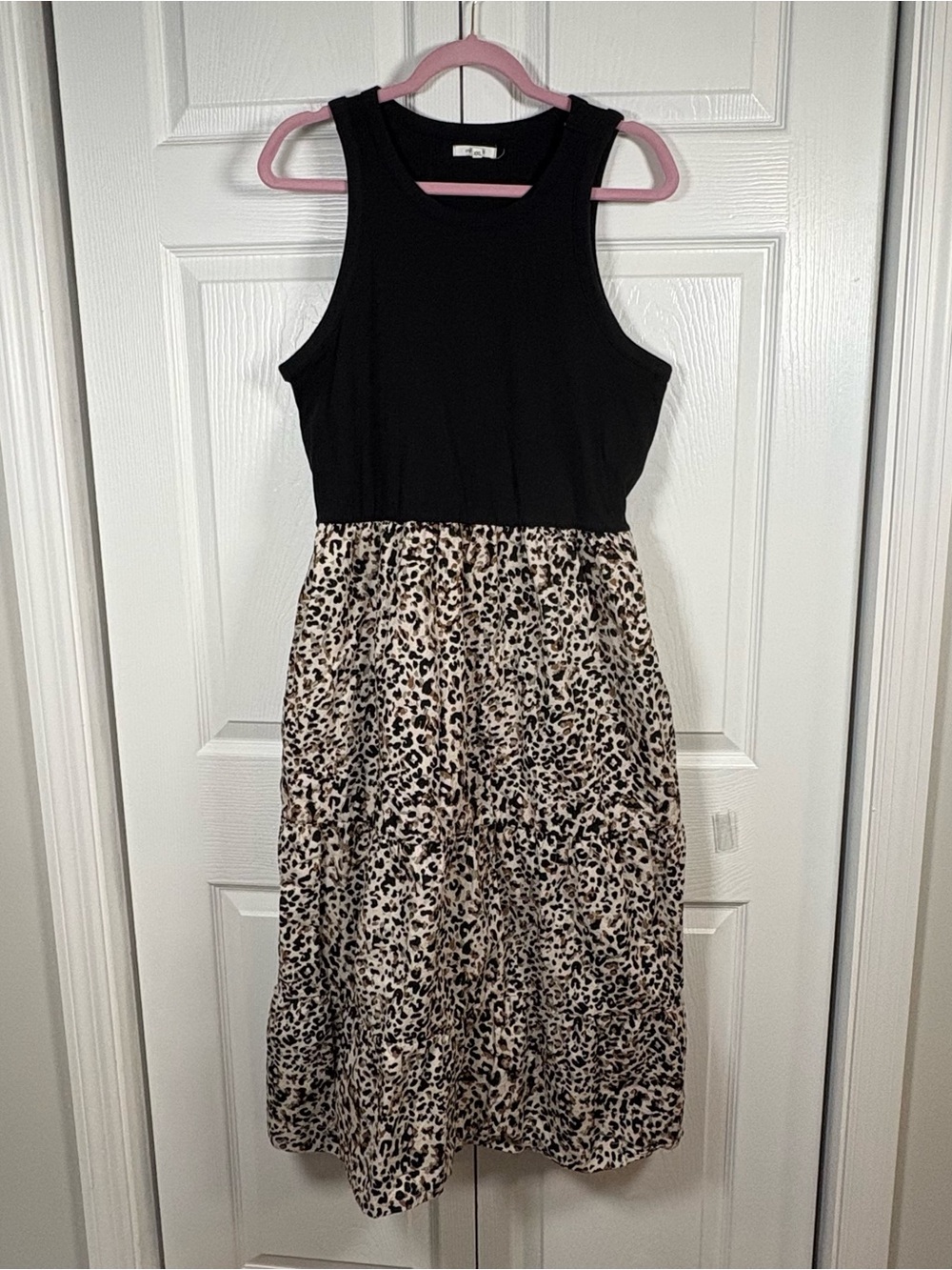 Maurices XXL Leopard Tiered Long Dress Boho Animal Print Pockets Plus Size